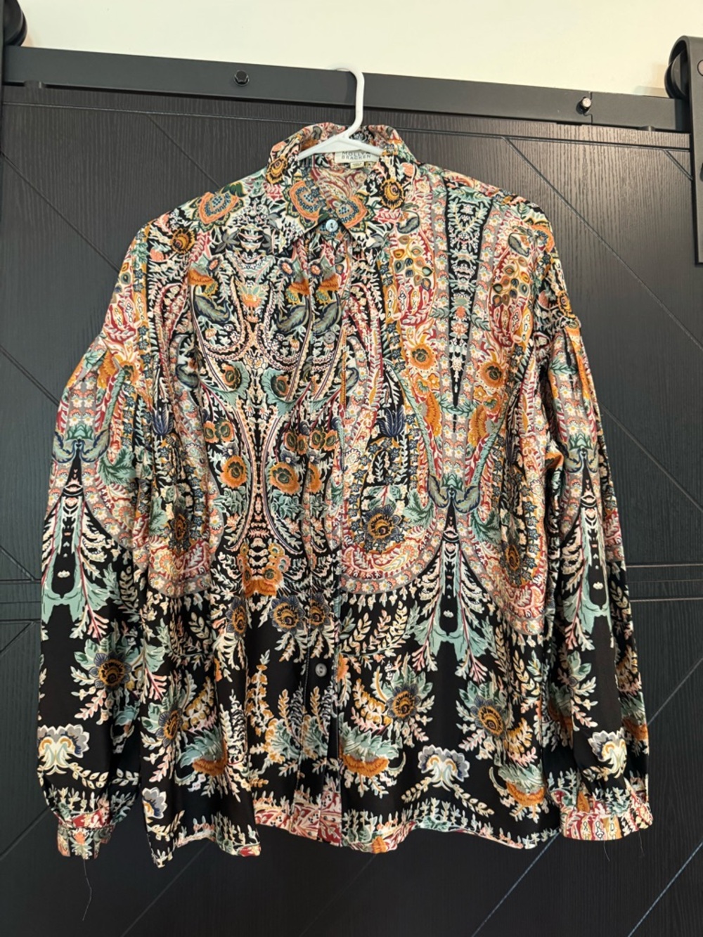 Molly Bracken Multicolor Paisley Button-Up Shirt Size Small